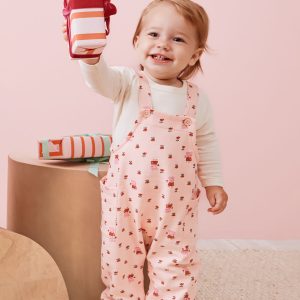 Peppa Pig Long Sleeve T-Shirt & French Terry Overalls Set