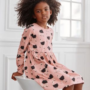 Holiday Long Sleeve Playground Dress with Pockets