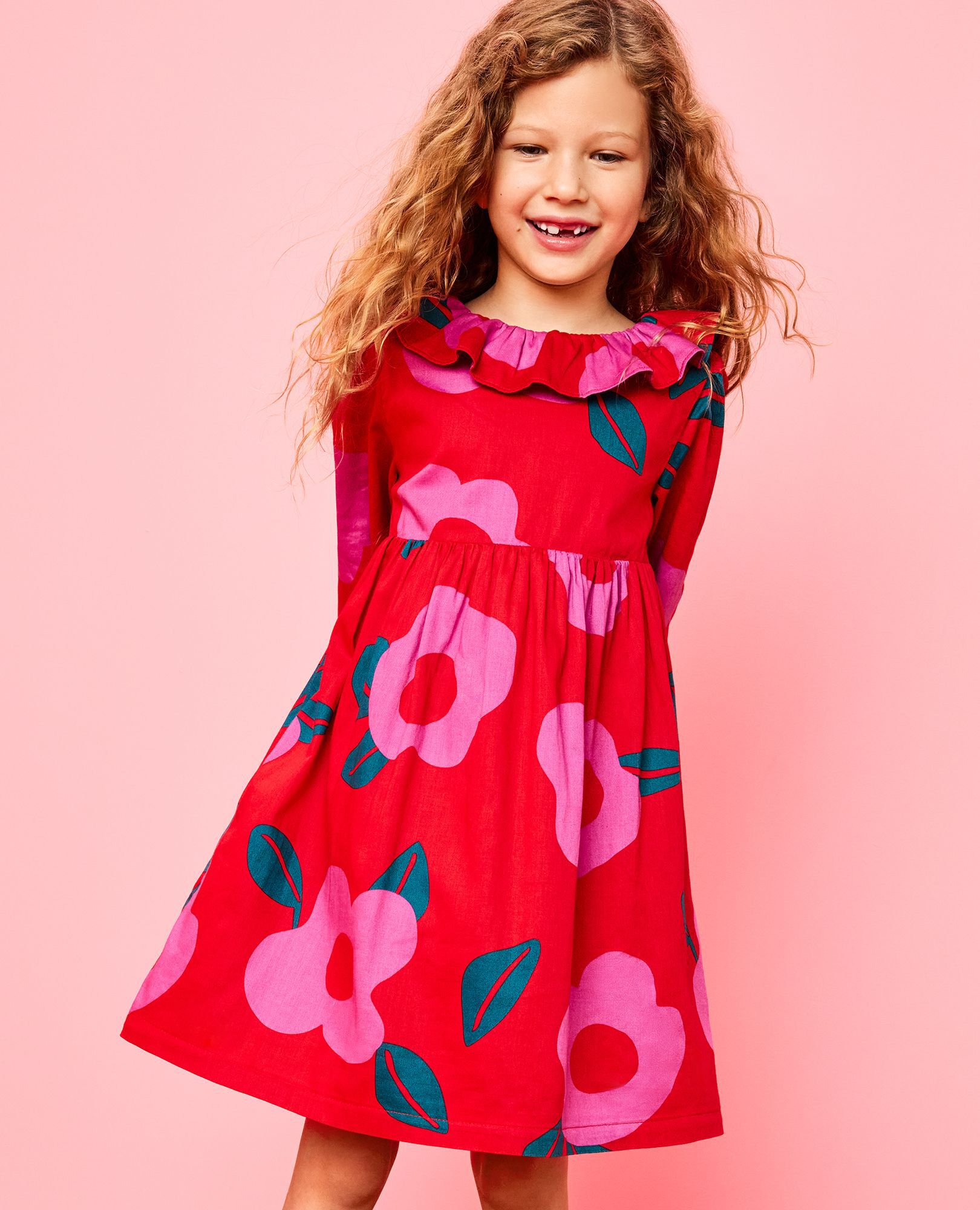 Long Sleeve Twill Collared Dress with Pockets - Image 5