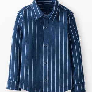 Relaxed Fit Jacquard Button Up Shirt