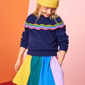 Ruffle Shoulder Sweater