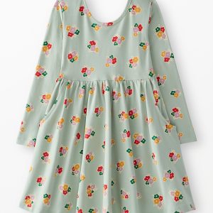 Long Sleeve Skater Dress with Pockets