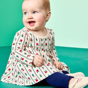 Baby Holiday Long Sleeve Everywhere Dress & Leggings Set
