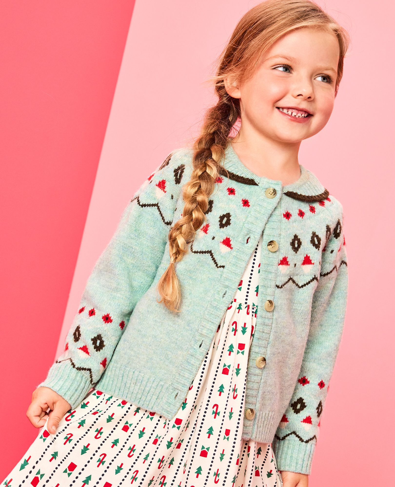 Collared Fair Isle Cardigan