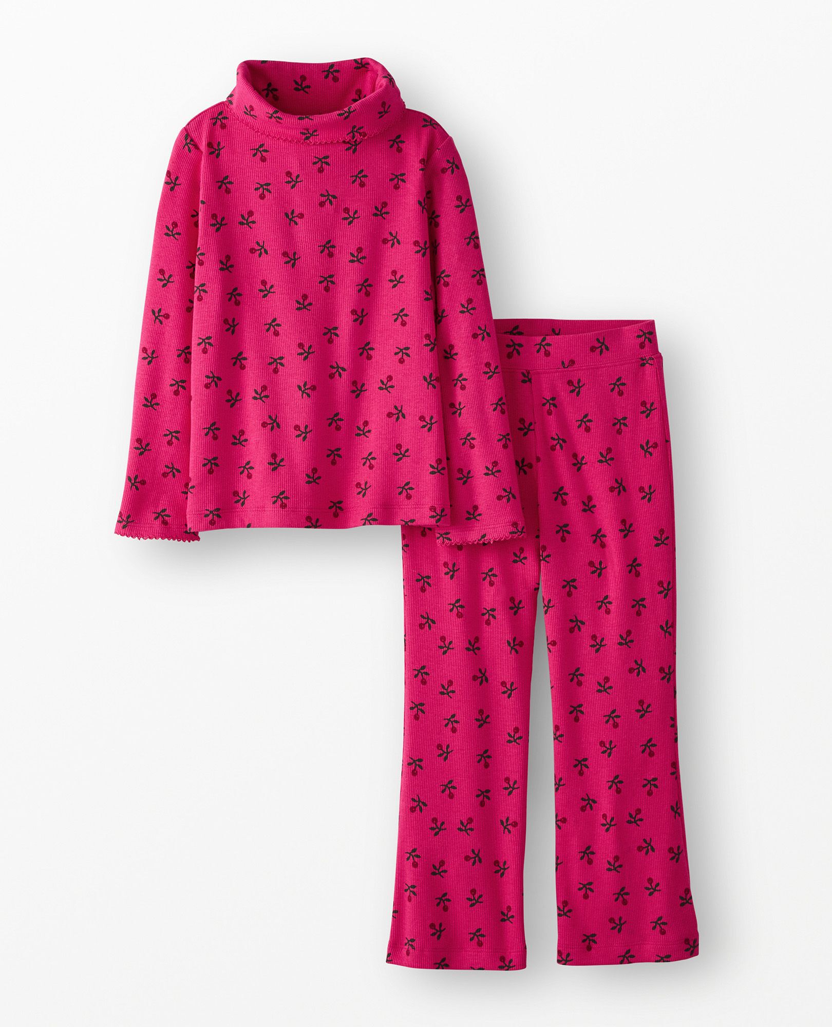 Long Sleeve Turtleneck Top & Flare Pants Set