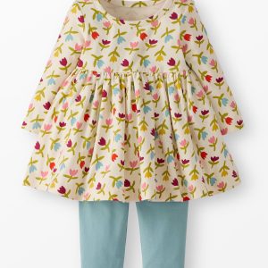 Baby Long Sleeve Skater Dress & Leggings Set