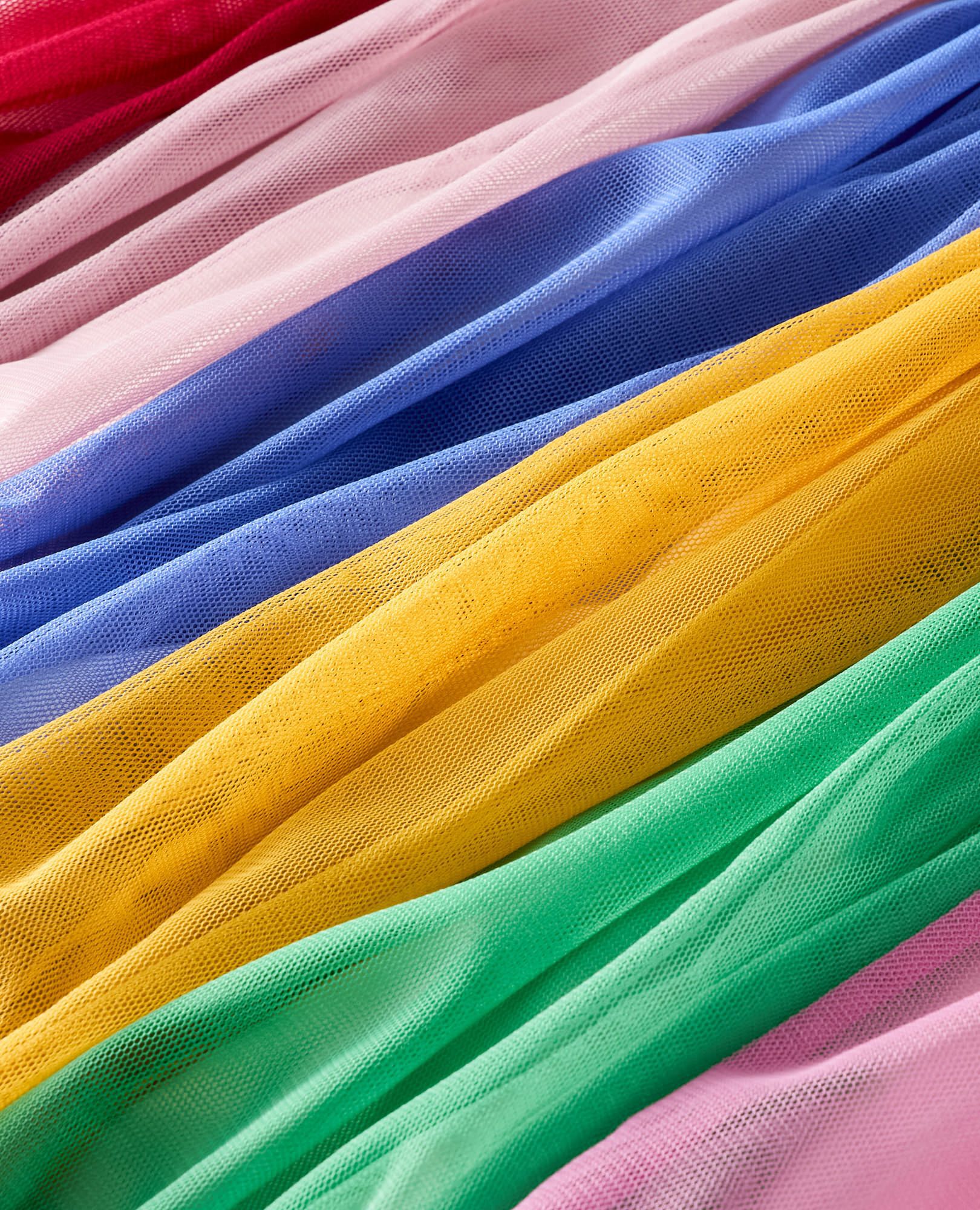 Long Sleeve Tulle Rainbow Dress - Image 3