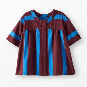 Striped Button Front Shirt