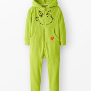 Kids Dr. Seuss Grinch Costume Fleece Jumpsuit