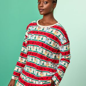 Women's Bluey Holiday Wide Leg Pajama Set