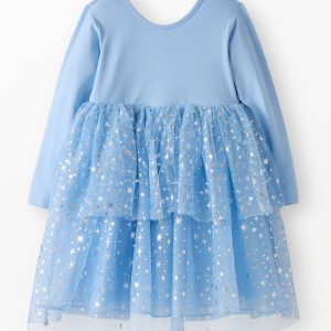 Long Sleeve Tulle Shimmer Dress