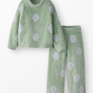 Sparkle Dot Sweater & Wide Leg Pants Set