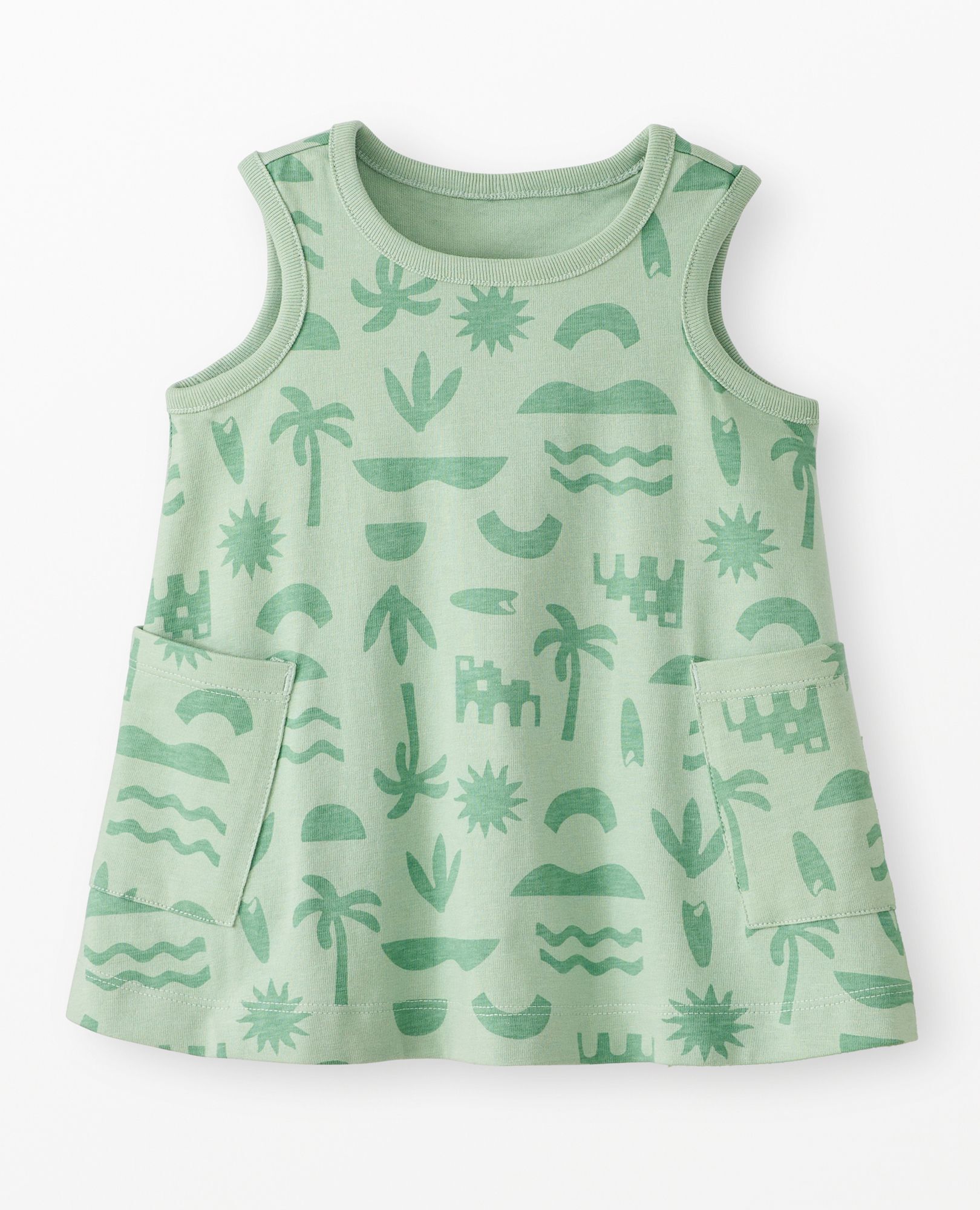 Baby Sleeveless Pocket Dress & Shorts Set
