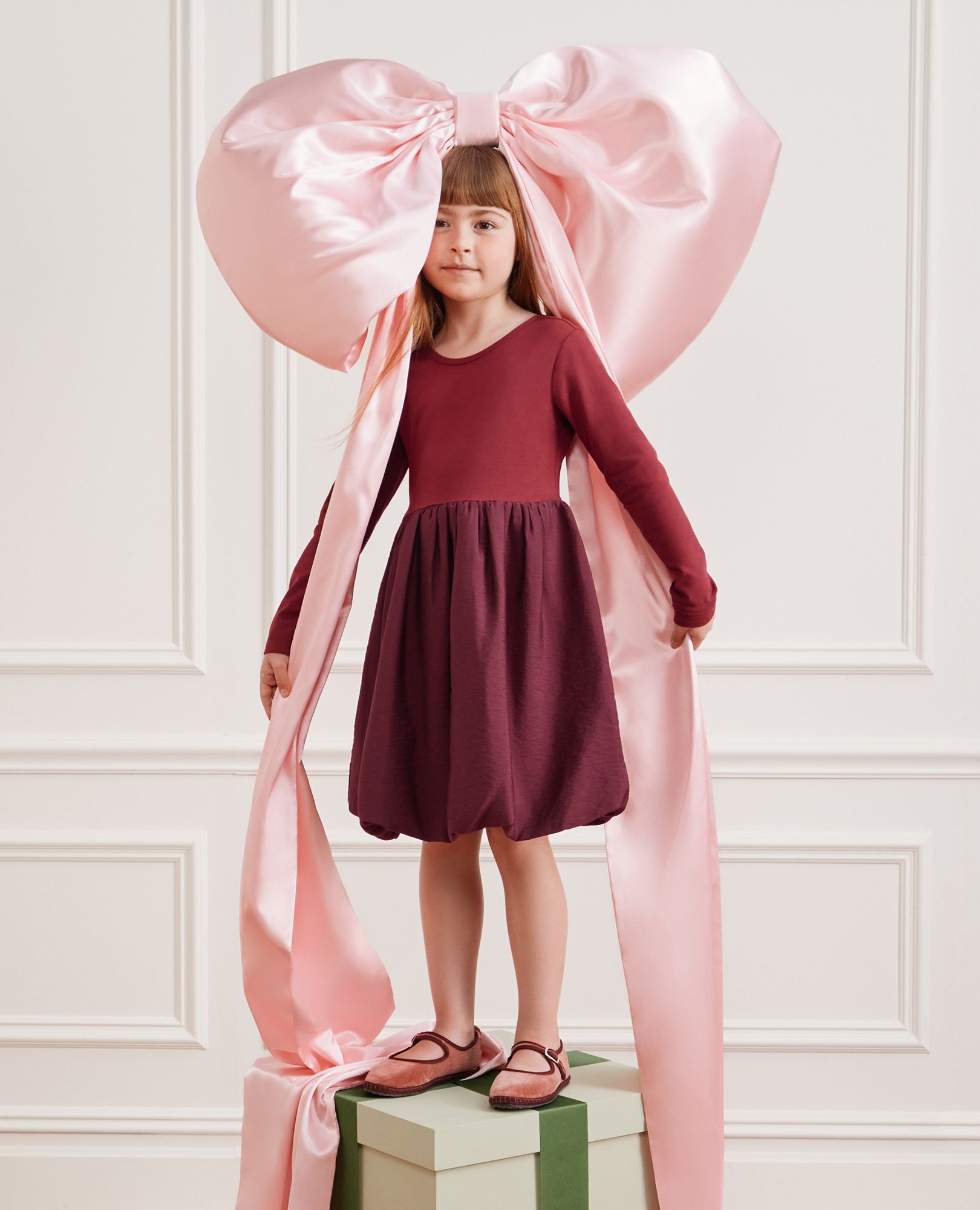 Long Sleeve Bubble Skater Dress - Image 3