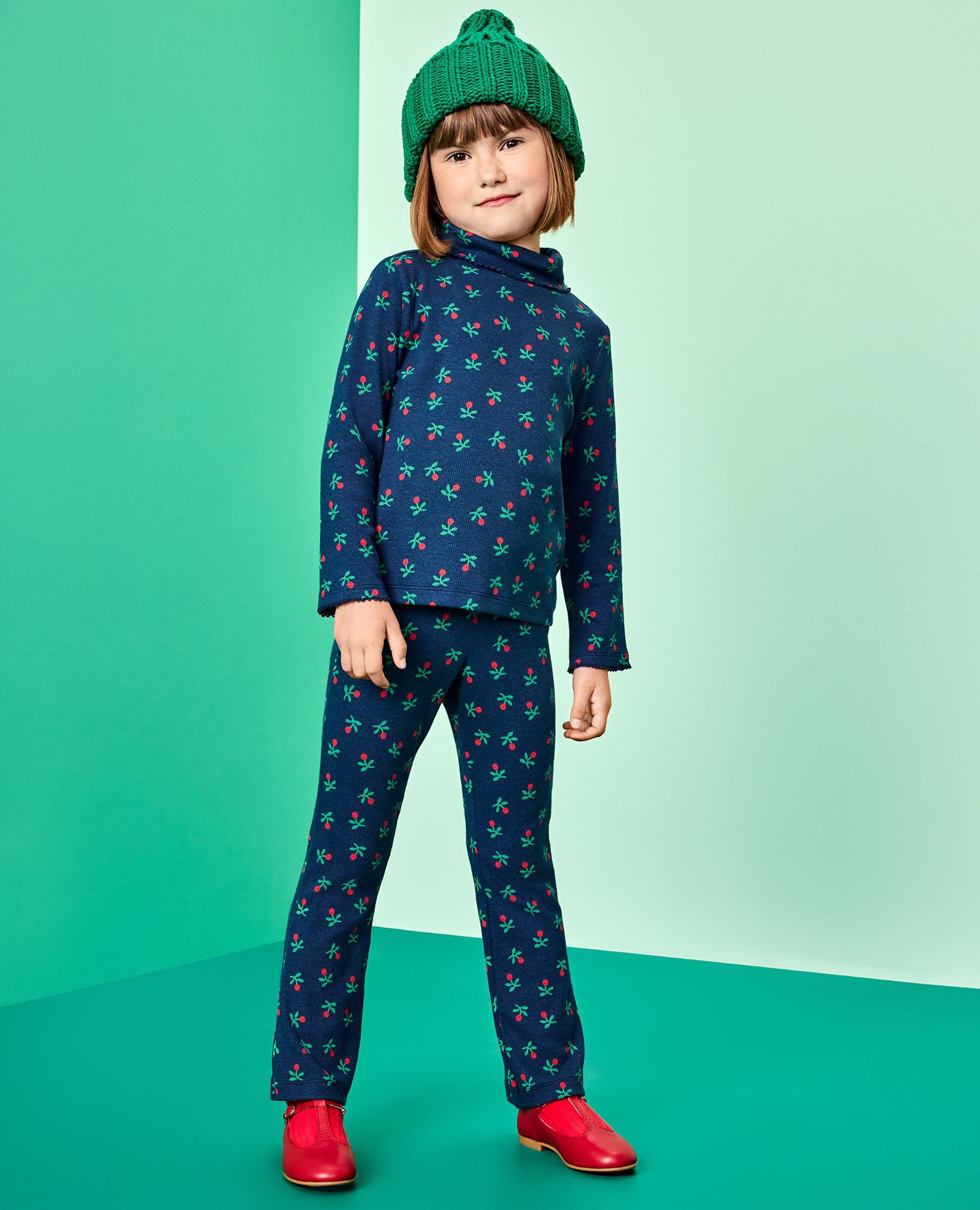 Long Sleeve Turtleneck Top & Flare Pants Set