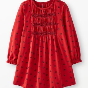 Balloon Sleeve Smocked Dress