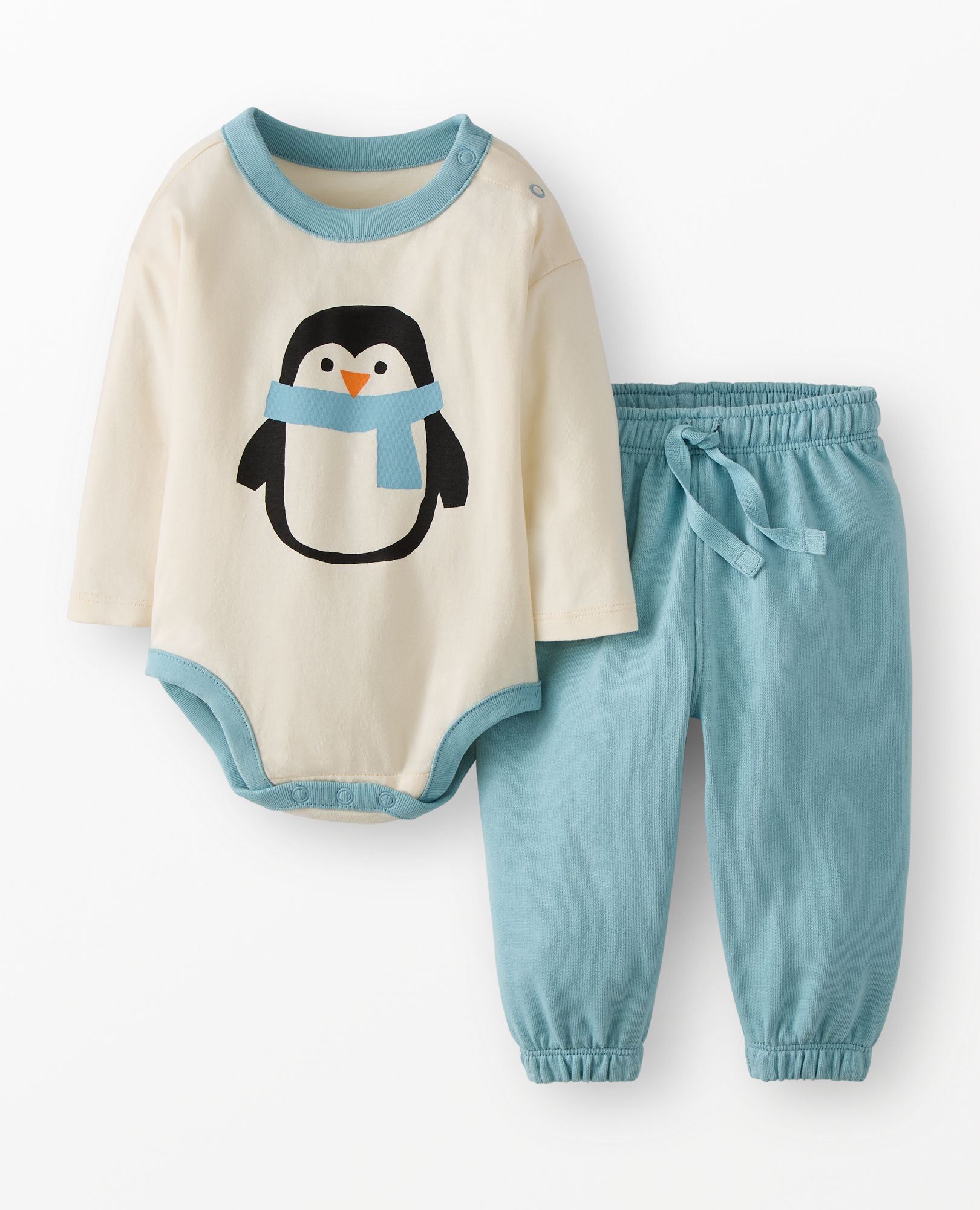 Baby Bodysuit & French Terry Sweatpants Set