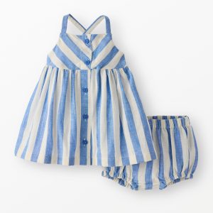 Baby Sleeveless Linen Dress & Bloomers Set