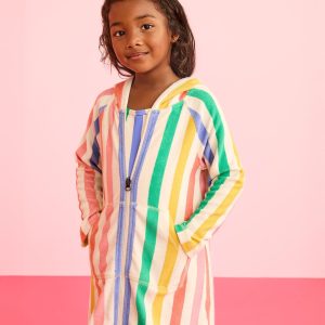 Long Sleeve Loop Terry Hoodie Cover Up