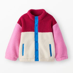 Faux Shearling Colorblock Jacket