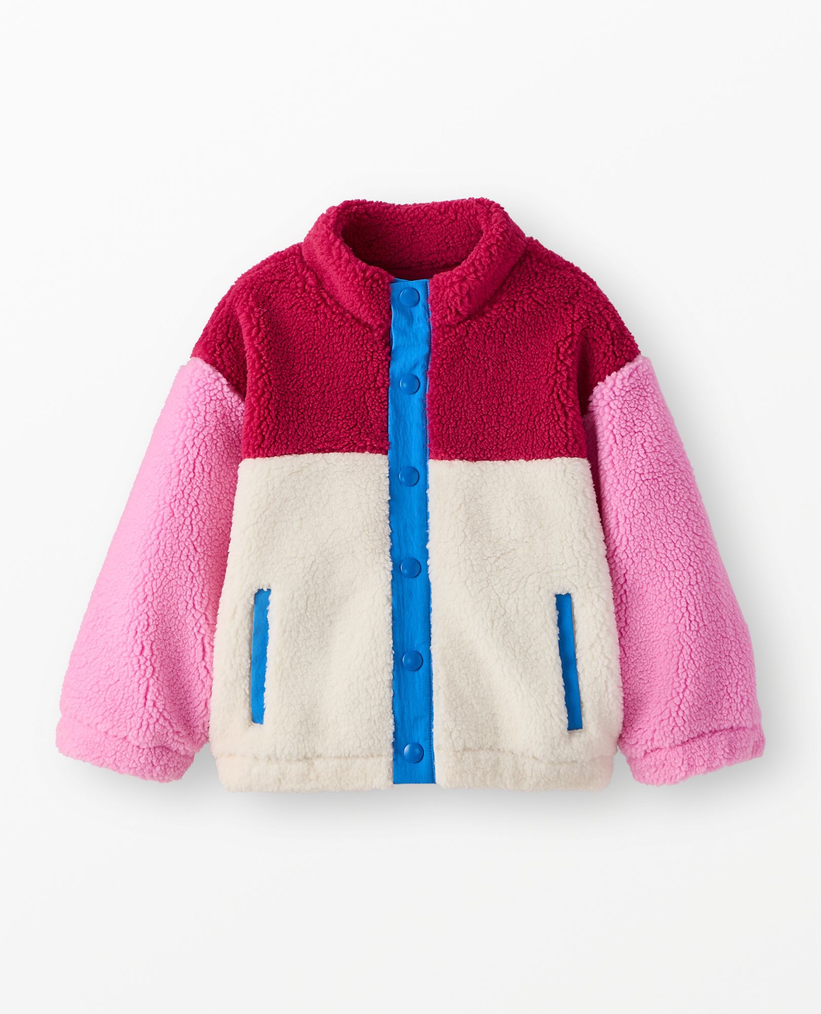 Faux Shearling Colorblock Jacket