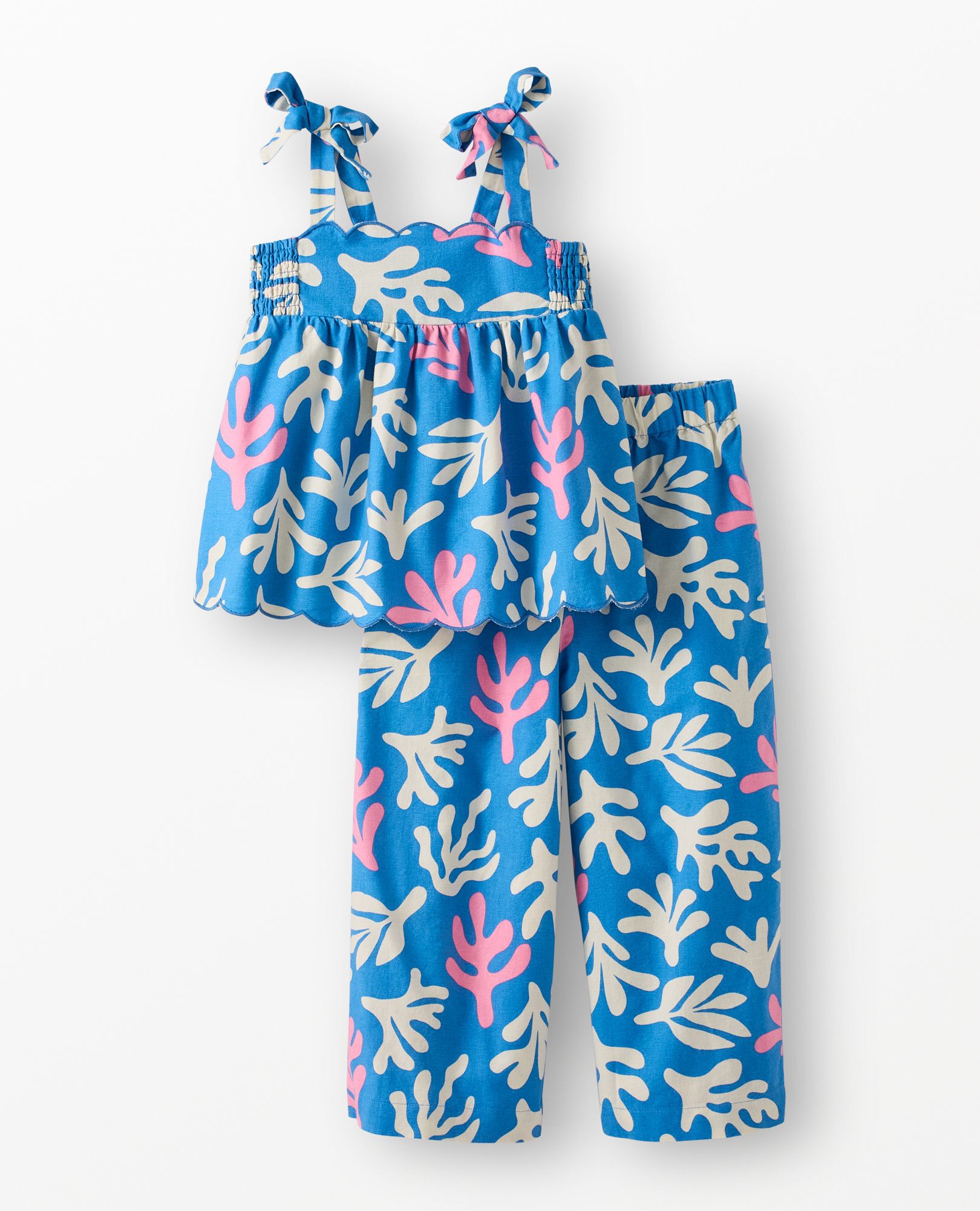 Sleeveless Linen Top & Wide Leg Pants Set - Image 8