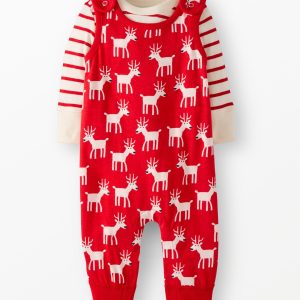Baby Holiday Long Sleeve T-Shirt & Overalls Set