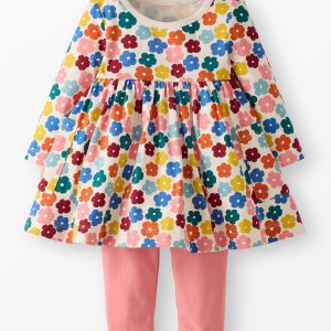 Baby Long Sleeve Pocket Dress & Leggings Set