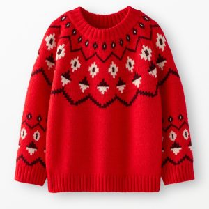 Fair Isle Mock Neck Sweater