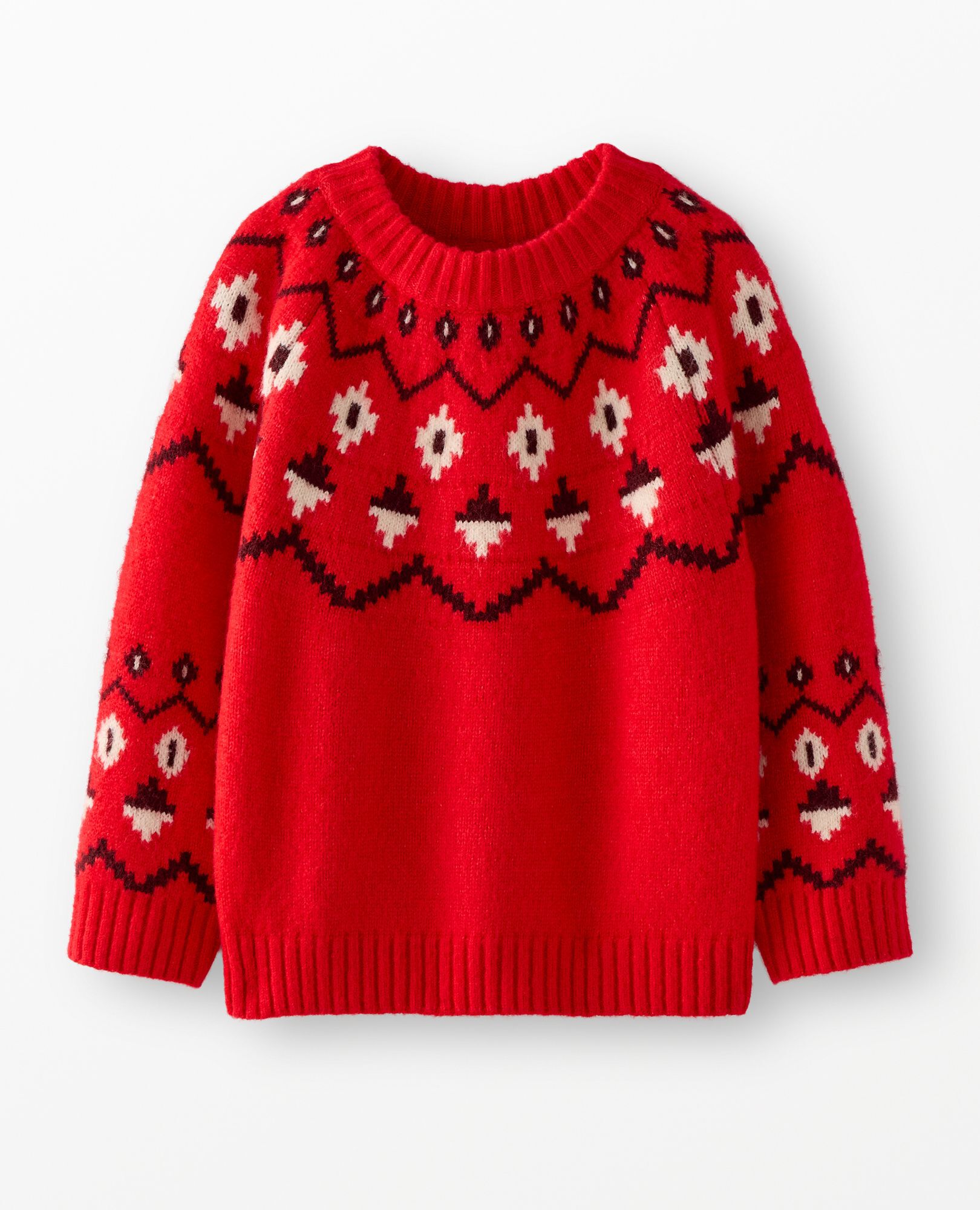 Fair Isle Mock Neck Sweater