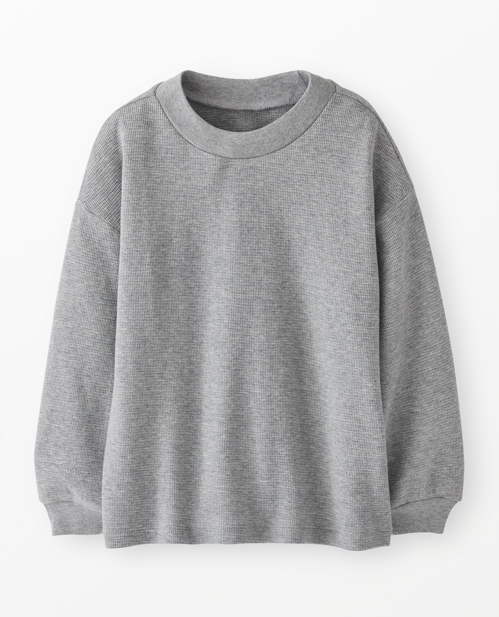 Long Sleeve Oversized Waffle Crewneck
