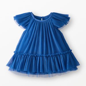Baby Flutter Sleeve Tulle Dress