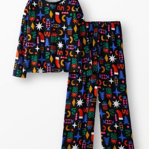 Women's Holiday Wide Leg Pajama Set