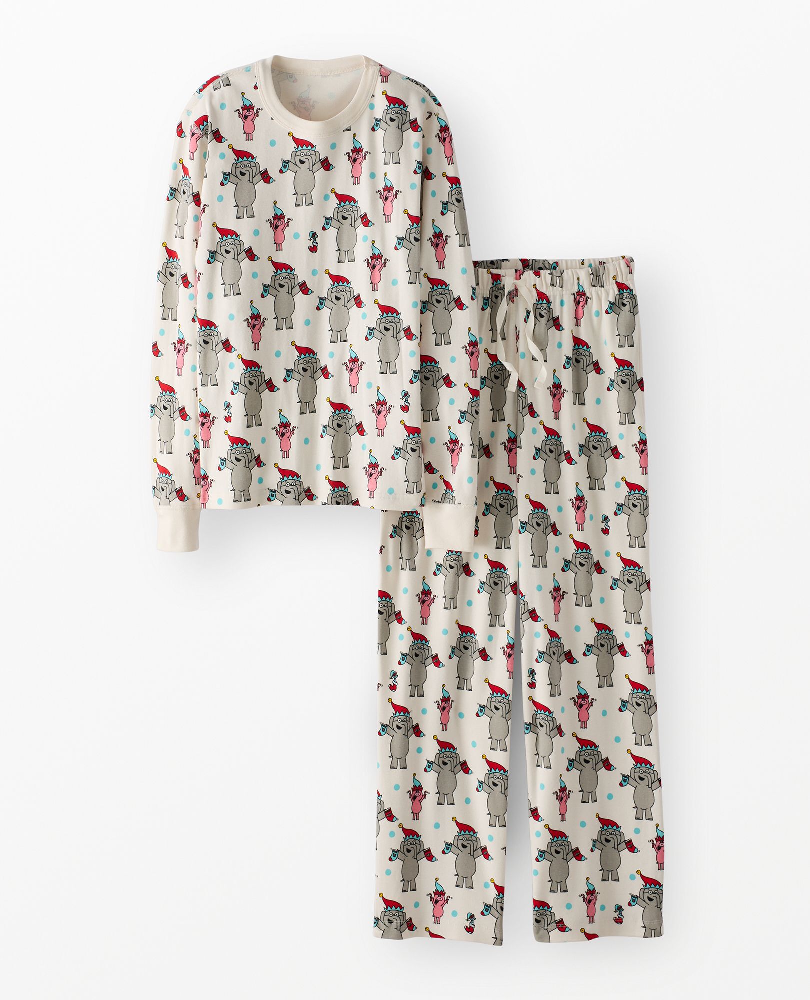 Adult Elephant & Piggie Holiday Relaxed Fit Pajama Set