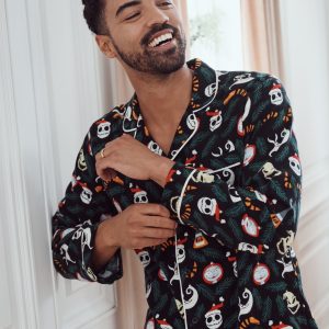 Adult Disney Tim Burton's The Nightmare Before Christmas Flannel Pajama Top