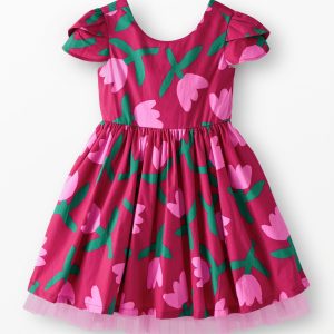 Poplin Twirl Dress with Pockets