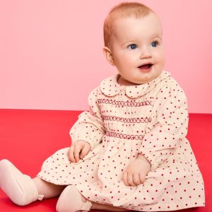 Baby Embroidered Corduroy Dress & Bloomers Set