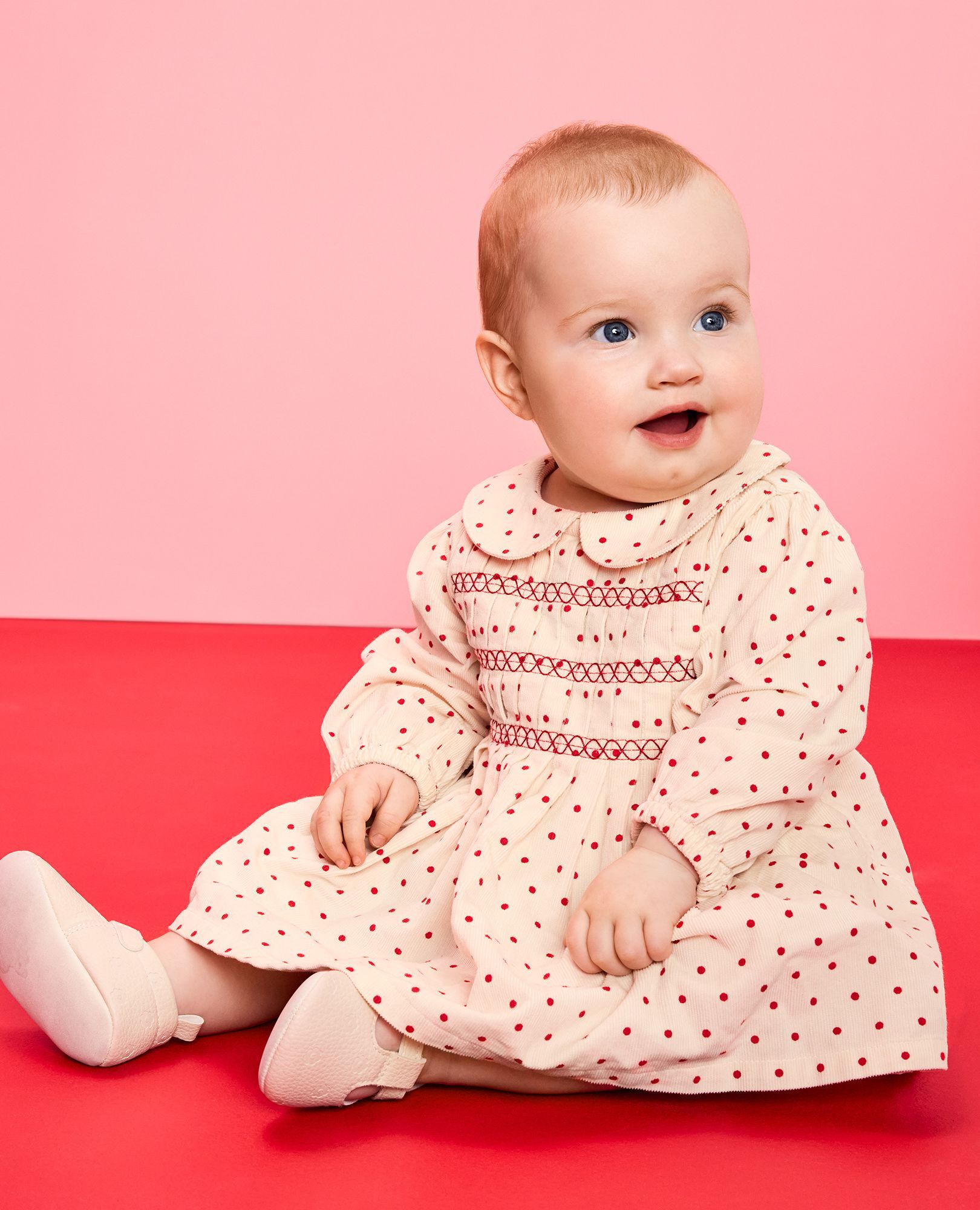 Baby Embroidered Corduroy Dress & Bloomers Set
