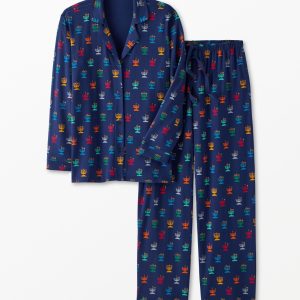 Women's Holiday Long Sleeve Pajama Set in HannaSoft?