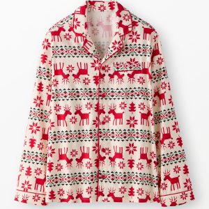 Adult Holiday Flannel Pajama Top