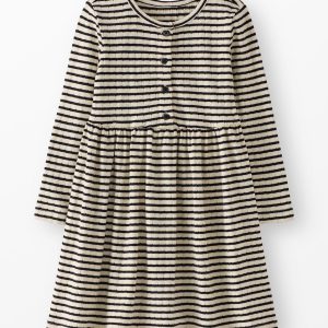 Long Sleeve Pointelle Henley Dress