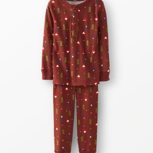 Holiday Waffle Pajama Set