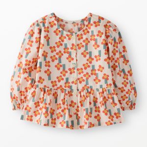Long Sleeve Poplin Peplum Shirt