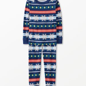 Kids Holiday Long John Pajama Set
