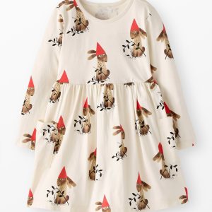 Jon Klassen Long Sleeve Rabbit Dress with Pockets
