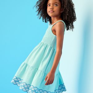 Sleeveless Smocked Tiered Dress