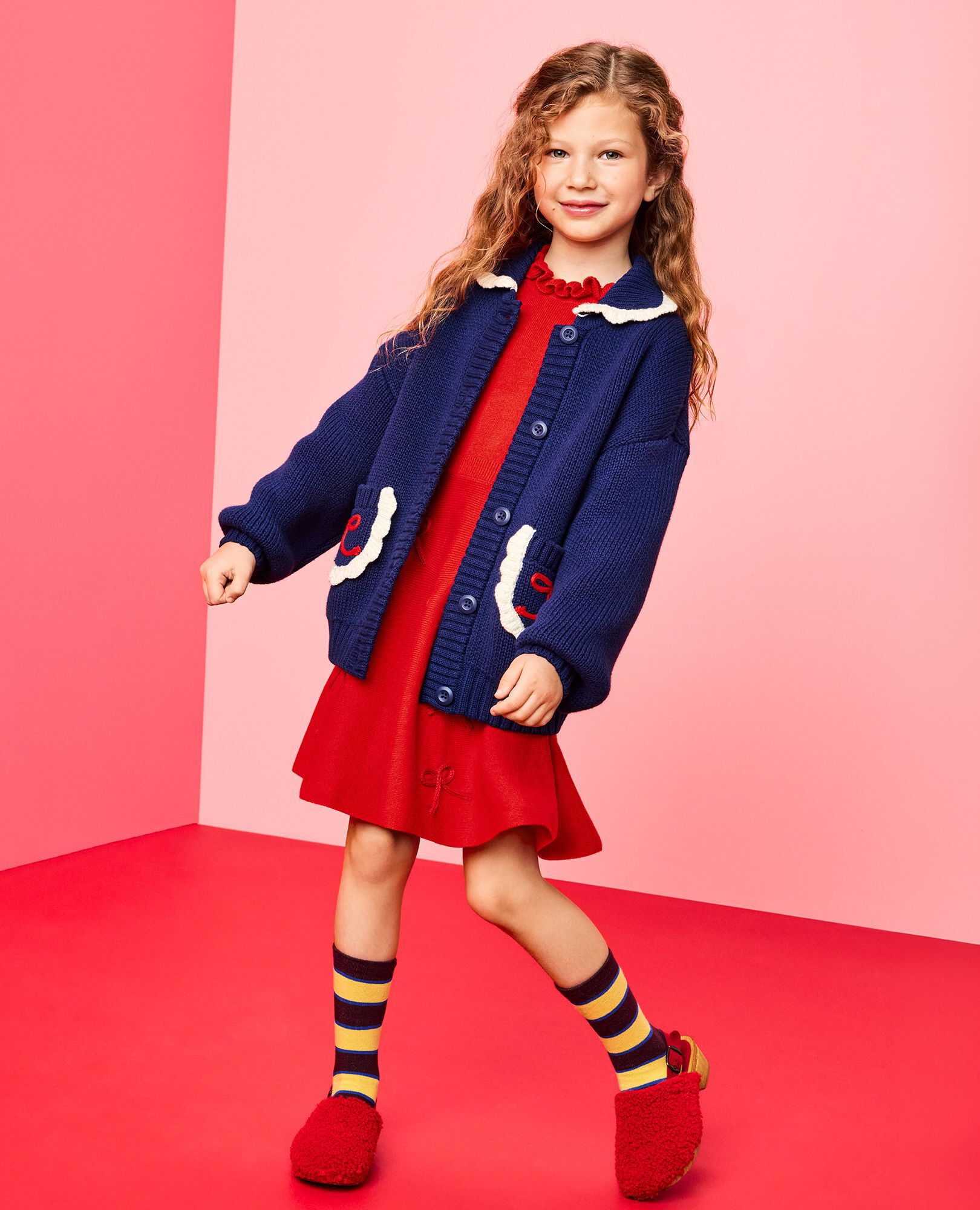 Collared Bow Pocket Cardigan - Image 5