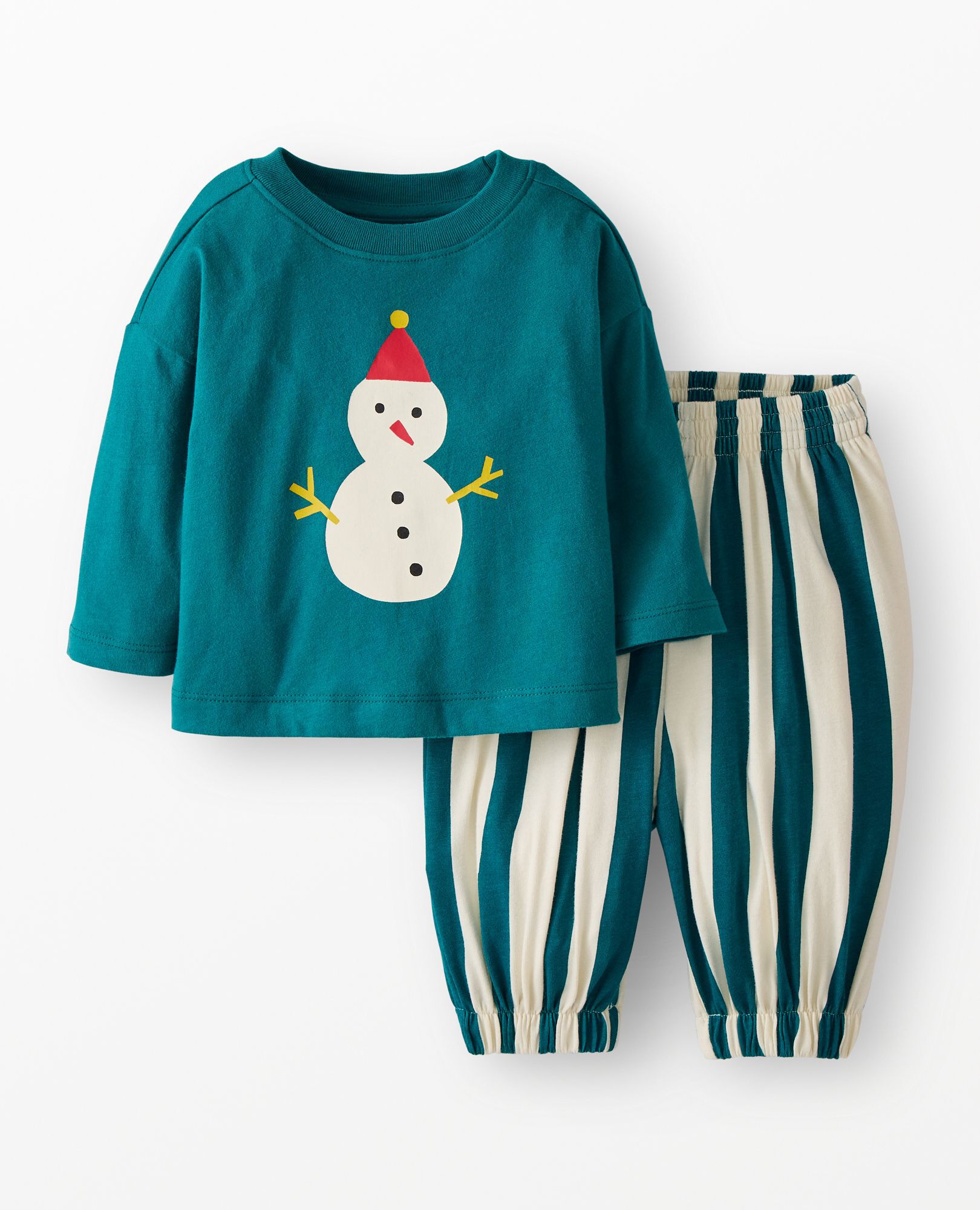 Baby Holiday Long Sleeve Graphic T-Shirt & Pants Set