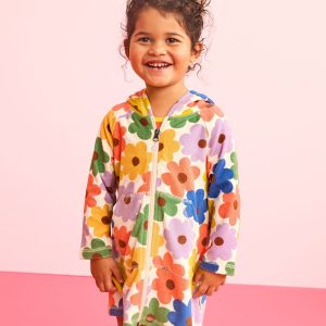 Long Sleeve Loop Terry Hoodie Cover Up