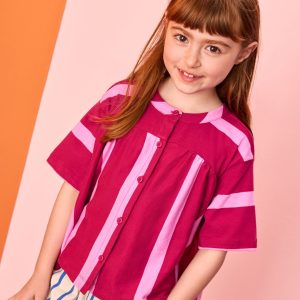 Striped Button Front Shirt